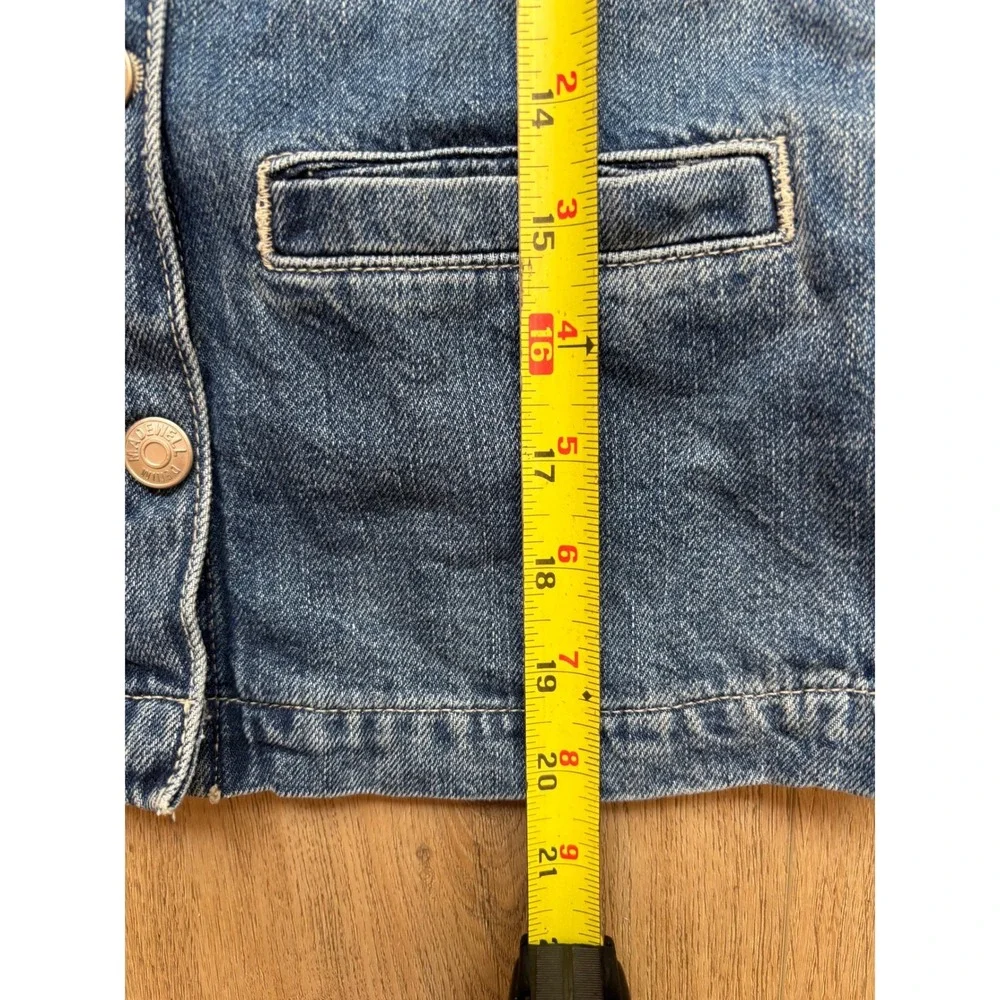 Madewell Denim Lady Jacket Womens Medium Wash Button Front Blue Size XS - Picture 9 of 12